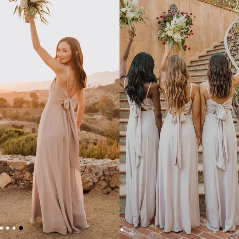 Show Me Your Mumu Lauren Tie Maxi Bridesmaids Dress - Picture 3 of 12